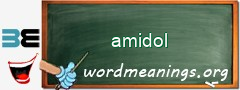 WordMeaning blackboard for amidol